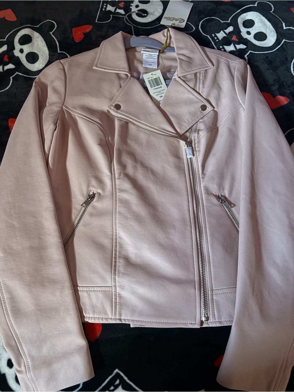 Sailor Moon In The Name Of The Moon Pink Girls Faux Leather Moto Jacket